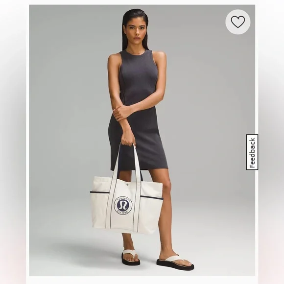 NWT Daily Multi-Pocket Canvas Tote Bag 20L Logo - Picture 2 of 5